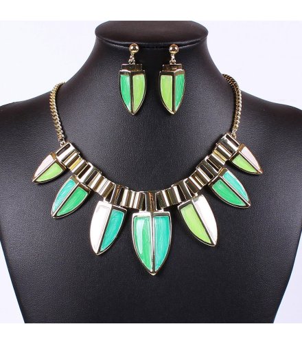 SET244 - Green Gothic Trendy Jewelry set 